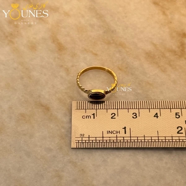 انگشتر بیضی طلا